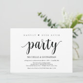 Zum Glück nach dem Party laden Hochzeitsfeiern ein Einladung (Stehend Vorderseite)