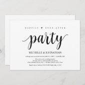 Zum Glück nach dem Party laden Hochzeitsfeiern ein Einladung (Vorne/Hinten)