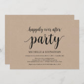 Zum Glück nach dem Party laden Hochzeitsfeiern ein Einladung (Vorne/Hinten)