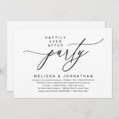 Zum Glück nach dem Party Modernes Romantisches Abe Einladung (Vorne/Hinten)