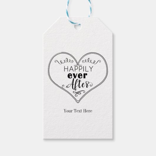 Zum Glück nach der modernen Märchen-Gastgeschenk H Geschenkanhänger (Vorderseite)