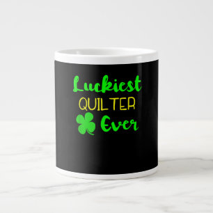 Zum Glück Quilter je Patricks Day Irish Quilting Jumbo-Tasse