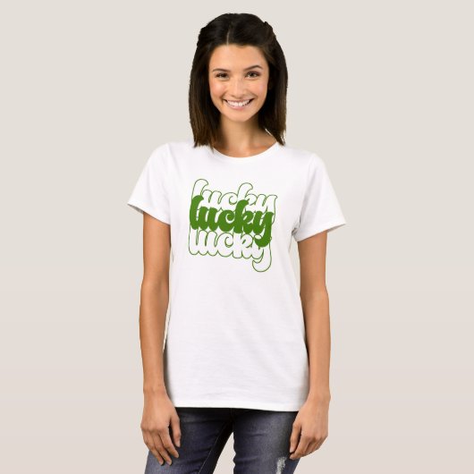 Zum Glück St Patrick's Day Retro 70's Women's T -  T-Shirt (Vorne ganz)