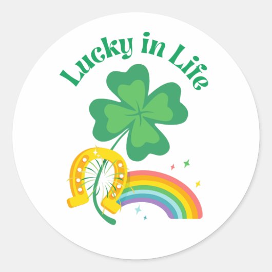 Zum Glück St. Patricks Day Sticker (Vorderseite)