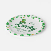 Zum Glück - St. Patrick's Day zum ersten Geburtsta Pappteller (Schrägansicht)