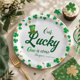 Zum Glück - St. Patrick's Day zum ersten Geburtsta Pappteller