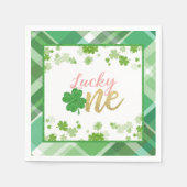 Zum Glück zum Geburtstag Napkin - Mädchen Serviette (Vorderseite)