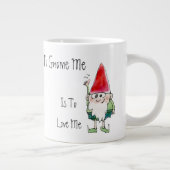Zum Gnome bin ich zur Liebe ich Cartoon-Tasse Jumbo-Tasse (Rechts)