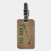 Zum Golf Gepäckanhänger (Vorderseite vertikal)