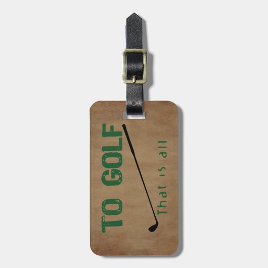 Zum Golf Gepäckanhänger (Vorderseite vertikal)