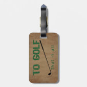 Zum Golf Gepäckanhänger (Rückseite vertikal)