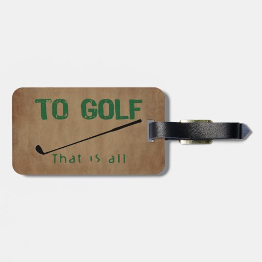 Zum Golf Gepäckanhänger (Rückseite horizontal)