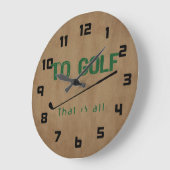 Zum Golf Große Wanduhr (Winkel)
