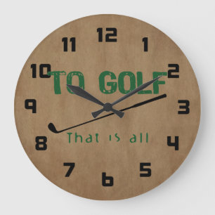 Zum Golf Große Wanduhr