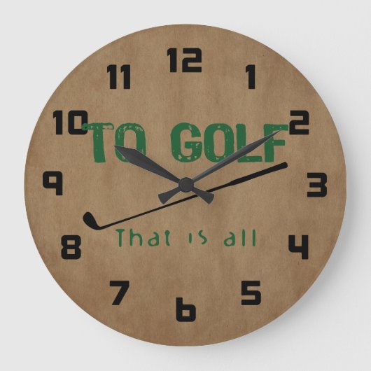 Zum Golf Große Wanduhr (Vorderseite)