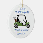 Zum Golf oder nicht Keramikornament (Rechts)