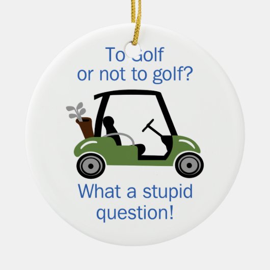 Zum Golf oder nicht Keramikornament (Vorne)
