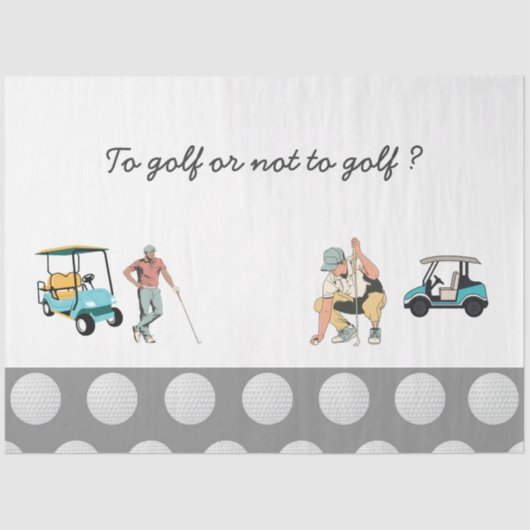 Zum Golf oder nicht zum Golftaschentuch Seidenpapier (Vorderseite)