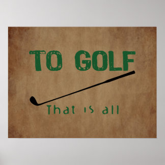 Zum Golf Poster