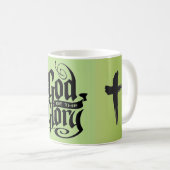 Zum Gott seien Sie die Ruhm-Tasse Kaffeetasse (VorderseiteRechts)