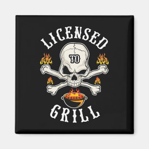 Zum Grill-Grillen-Geschenk für Männer zum Vatertag Magnet