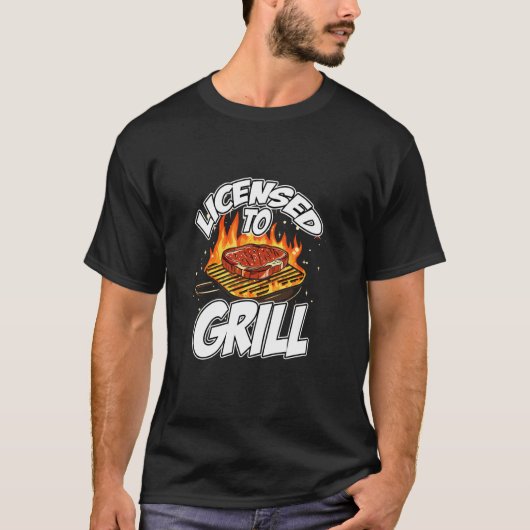 ZUM GRILLEN BEFUGT T-Shirt (Vorderseite)