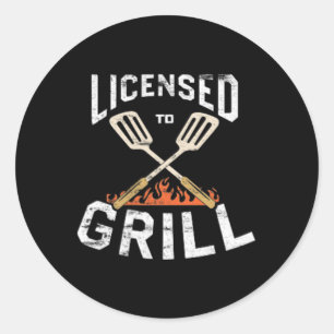 Zum Grillen von Pocket Emblem Grillen Koch Grill z Runder Aufkleber