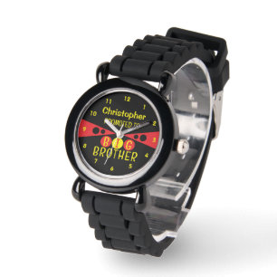 Zum großen Bruder gelb rot befördert Armbanduhr