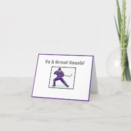 Zum großen Hockeytrainer Dankeskarte