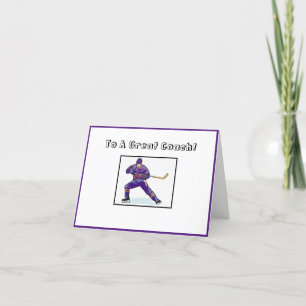 Zum großen Hockeytrainer Dankeskarte