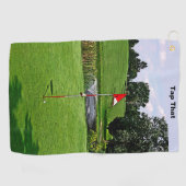 Zum grünen Text Golfhandtuch (Horizontal)