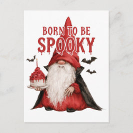 Zum Grusel-Vampir-Gnom-Halloween geboren  Postkarte