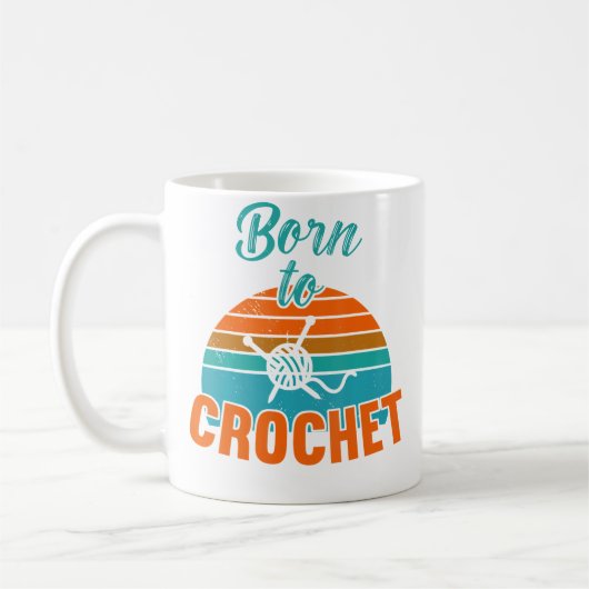 Zum Häkeln Geboren Strickgarn Häkeln Kaffeetasse (Links)