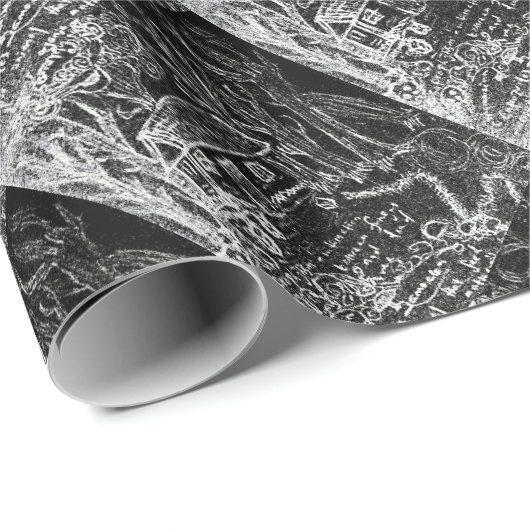 zum Happy End oder zum gebrochenen Herzen Geschenkpapier (Rolleneckpunkt)