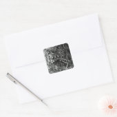 zum Happy End oder zum gebrochenen Herzen Quadratischer Aufkleber (Umschlag)