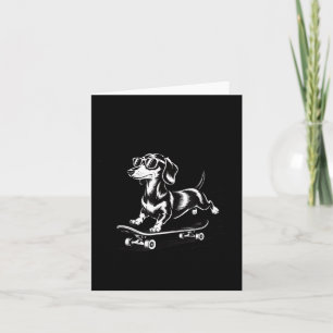 Zum Hemd Ausziehen wegen Aufruhr Dachshund Skater Karte