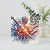 Zum Herzen schneiden (Hebräische 4:12) Karte (Stehend Vorderseite)