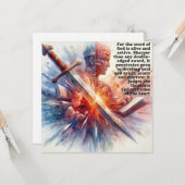 Zum Herzen schneiden (Hebräische 4:12) Karte (Vorderseite/Rückseite Beispiel)