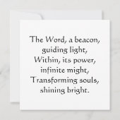 Zum Herzen schneiden (Hebräische 4:12) Karte (Rückseite)