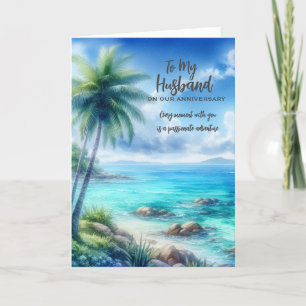 Zum Hochzeitstag meines Mannes Grußkarte Dankeskarte