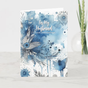 Zum Hochzeitstag meines Mannes Grußkarte Dankeskarte