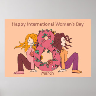 Zum Internationalen Frauentag (8 März) Poster