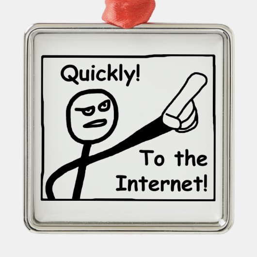 Zum Internet Ornament Aus Metall (Vorne)