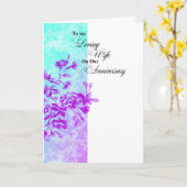 Zum Jubiläum meiner liebenden Ehefrau Karte (Gelbe Blume)