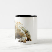 🦖 ☕️ zum Kaffee. Zweifarbige Tasse (Mittel)