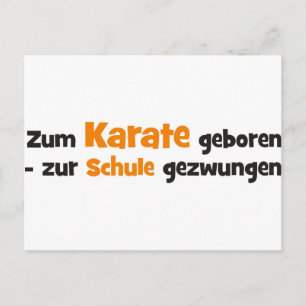 Zum Karate zur Aufnahme von Gesprächen Postkarte
