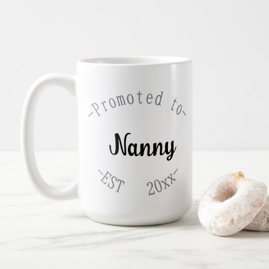 Zum Kindermädchen befördert Kaffeetasse (Mit Donut)