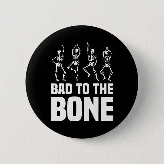 Zum Knochenkelett Funny Halloween Skelett Button (Vorderseite)