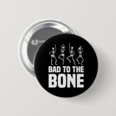 Zum Knochenkelett Funny Halloween Skelett Button (Vorne & Hinten)