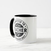 zum Lehrer befördert Tasse (Vorderseite Links)